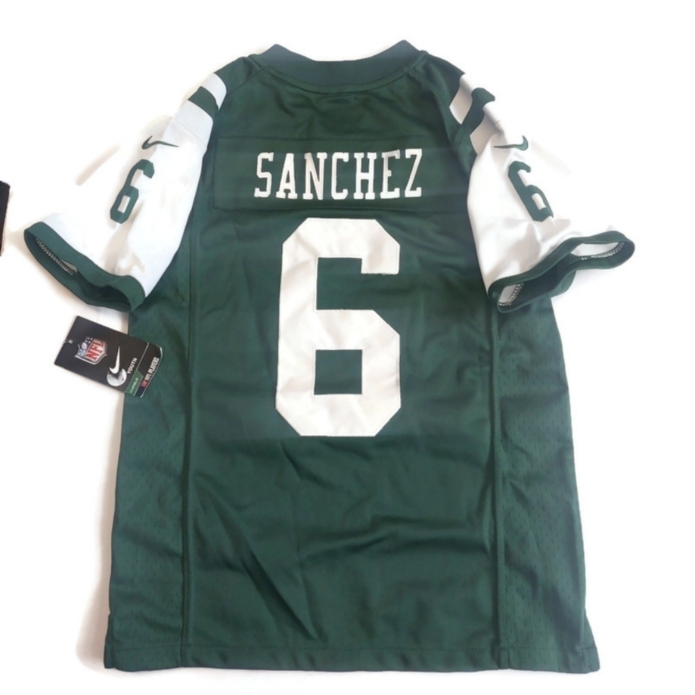 Nike New York Jets Jersey Youth Size M (10/12) Mark Sanchez #6 On Field Green - Picture 7 of 9